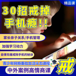 戒瘾网瘾视频教程全套管理技巧亲子关系学习动力在线课程-虚拟仓发货