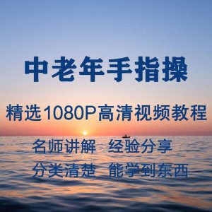 中老年手指操视频教程新手自学零基础入门精通教学课程全集-虚拟仓发货