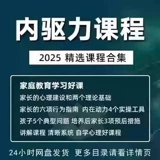 内驱力培训课程培养孩子自觉性提升内在亲子教育学习电子版资料-虚拟仓发货
