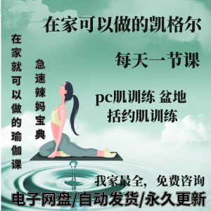 凯格尔pc肌运动锻炼视频教程新手自学零基础入门精通教学课程全集-虚拟仓发货
