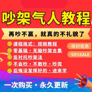 吵架指南教程视频全集从入门到精通技巧培训学习在线课程素材资料-虚拟仓发货