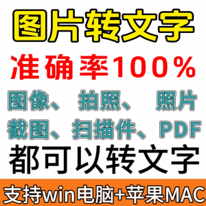 图像图片照片拍照扫描件格式转文字采集转换word转成ppt提取excel-虚拟仓发货