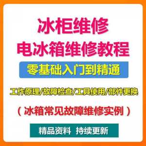 电冰柜冰箱维修教程主板修理原理检修技术教学视频维修实例资料-虚拟仓发货