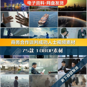 商务合作共赢洽谈企业团队公司开会成功人士签字握手宣传影片素材-虚拟仓发货