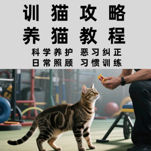 训猫入门培训教学视频课程驯猫教程家庭养猫指南攻略大全注意事项-虚拟仓发货