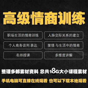 职场情商课程人际交往社交视频自学口才礼仪教程沟通说话技巧素材-虚拟仓发货