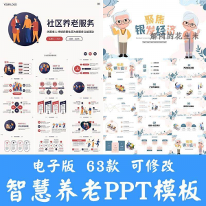 智慧养老ppt模板社区养老院服务宣传开题答辩商业计划书方案素材-虚拟仓发货