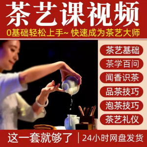自学泡茶师品茶茶艺茶道视频教程零基础新手入门全套培训教学课程-虚拟仓发货