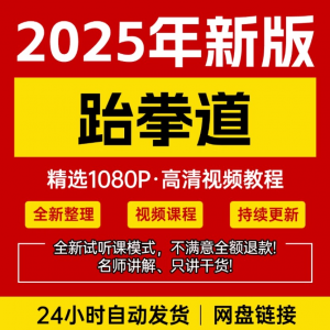 2025跆拳道视频教学课程零基础学习入门竞技跆拳道培训技术教程-虚拟仓发货