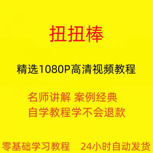 扭扭棒手工视频教程全套从入门到精通技巧培训学习在线课程-虚拟仓发货