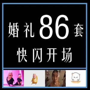 婚礼快闪开场PPT模板中式求婚庆创意搞笑震撼视频制作mv-虚拟仓发货