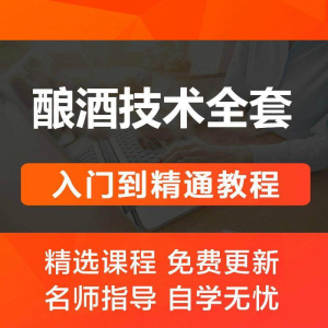 酿酒技术视频教程 葡萄酒酿造传统工艺米酒黄酒白酒勾兑资料全套-虚拟仓发货