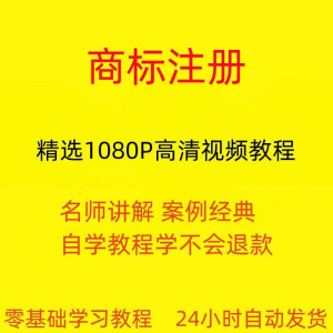 商标注册自己注册视频教程全套从入门到精通技巧培训学习在线课程-虚拟仓发货
