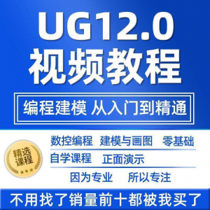 UG12.0数控视频教程铣加工中心编程三轴四轴五轴多轴NX12课程教学-虚拟仓发货