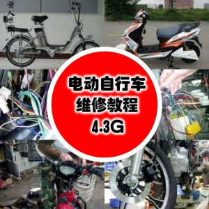学电动车维修技术电动自行车维修技术电瓶修复技巧视频教程教学-虚拟仓发货