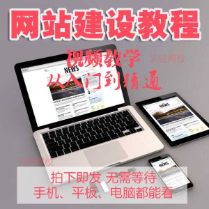 零基础快速网站建设教程 建站教学网站制作视频搭建网页设计课程-虚拟仓发货