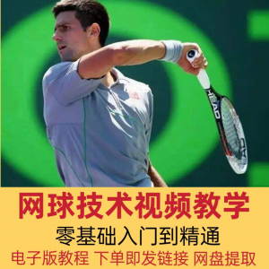 网球技术教程视频基本动作分解教学零基础入门自学到精通电子版课-虚拟仓发货