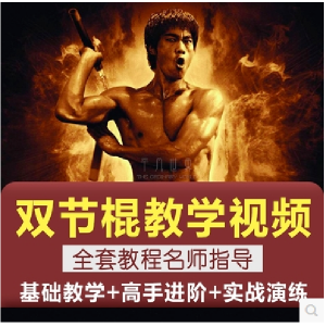 双节棍视频教程双截棍教学全套两节棍初学者入门实战训练技巧方法-虚拟仓发货