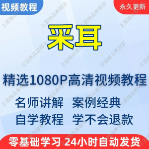 采耳手法视频学习教程新手自学零基础入门精通教学培训课程全集-虚拟仓发货