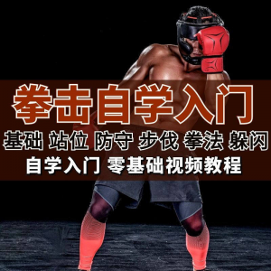 全套拳击指导视频教程自学零基础小白入门自卫搏击格斗防护资料-虚拟仓发货