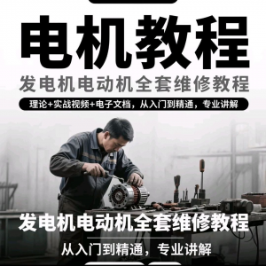 电机教程视频发电机电动机结构原理维修技术小学素材布线图教程-虚拟仓发货