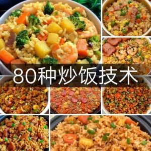 炒饭技术配方教程大全蛋炒饭的做法教学速食铁板烧摆地摊扬州商用-虚拟仓发货