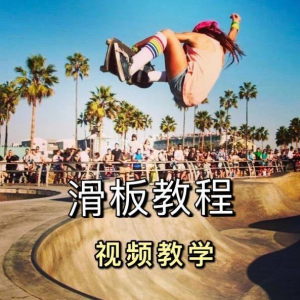 长板滑板双翘滑板教学视频教程初学者新手零基础入门自学花样刷街-虚拟仓发货